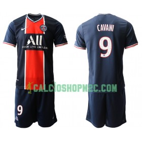 Paris Saint Germain Edinson Cavani 9 Bambino Maglia Prima 2020/2021 Manica Corta (+ Pantaloncini)